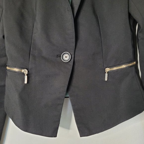 RESERVED Women's Black Business Blazer One Button Size 34 - Picture 6 of 9